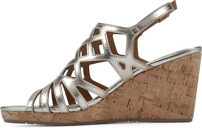 White Mountain Flaming Women's Sandals Lt.Gold/Met/Smooth : 6.5 B - Medium, Rubber - Image 5