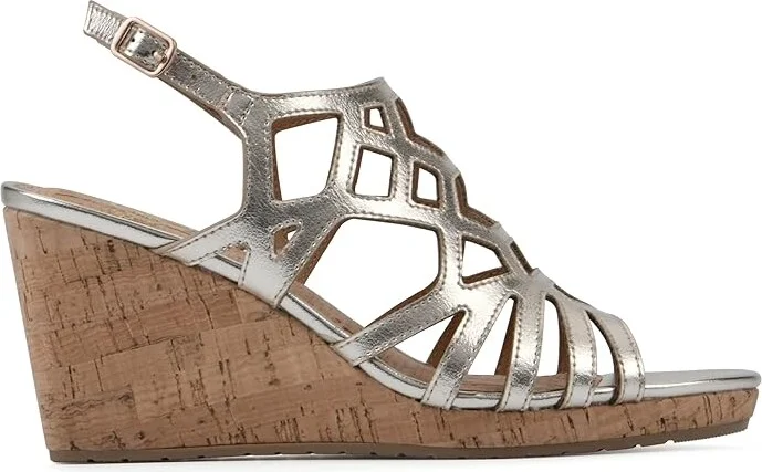 White Mountain Flaming Women's Sandals Lt.Gold/Met/Smooth : 6.5 B - Medium, Rubber - Image 6