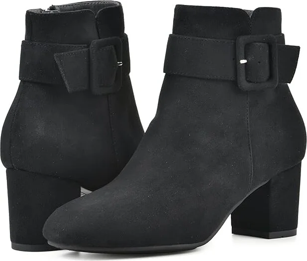 White Mountain Freckly Women's Boots Black Fabric : 7 M, Synthetic/Textile