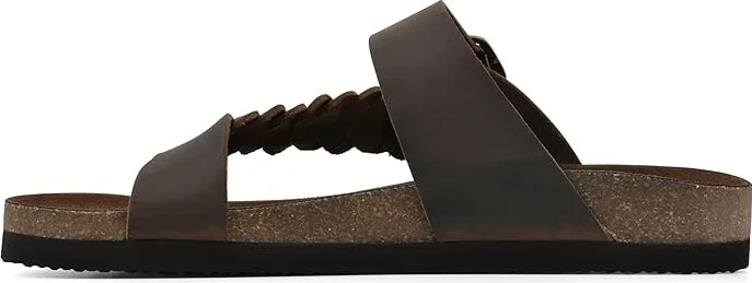 White Mountain Happier Women's Sandals Brown/Leather : 9 M, Leather/Suede - Image 5
