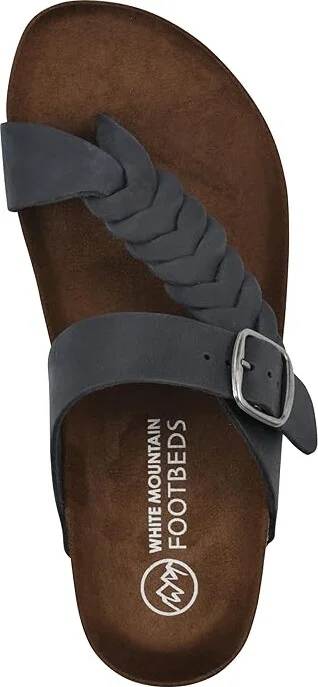 White Mountain Happier Women's Sandals Navy/Leather : 6.5 M, Leather/Suede - Image 2