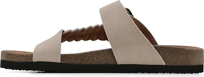 White Mountain Happier Women's Sandals Sandal Wood/Suede : 9.5 M, Leather/Suede - Image 4