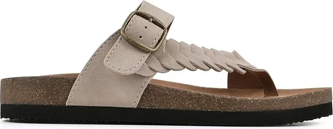 White Mountain Happier Women's Sandals Sandal Wood/Suede : 9.5 M, Leather/Suede - Image 5