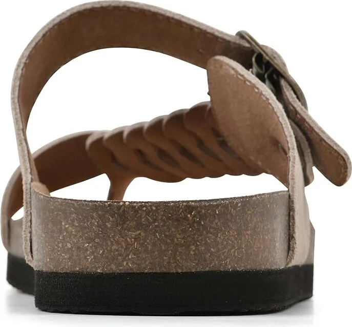 White Mountain Happier Women's Sandals Sandal Wood/Suede : 9.5 M, Leather/Suede - Image 6