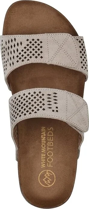 White Mountain Hawkbill Women's Sandals Sandal Wood/Suede : 6 M, Leather - Image 2