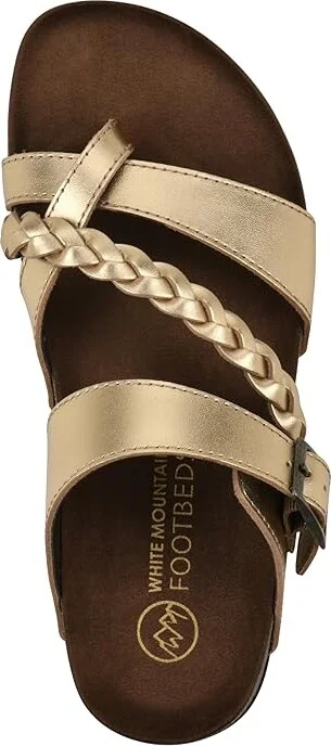 White Mountain Hazy Women's Shoes Ant.Gold/Lea (W/Brown Sole) : 8 M, Leather - Image 2