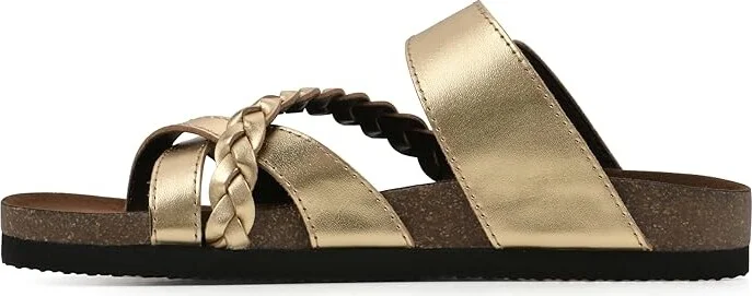 White Mountain Hazy Women's Shoes Ant.Gold/Lea (W/Brown Sole) : 8 M, Leather - Image 5