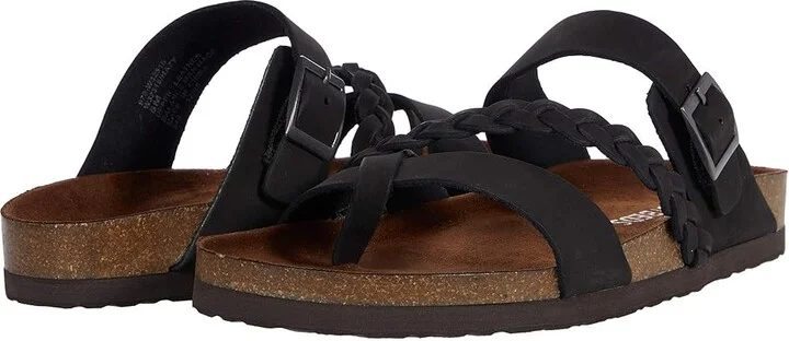 White Mountain Hazy Women's Shoes Black/Nubuck : 5 M, Leather