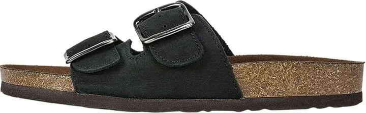 White Mountain Helga Women's Slide Shoes Black/Nubuck : 6 B - Medium, Leather/Suede - Image 4