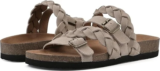 White Mountain Holland Women's Shoes Sandal Wood/Suede : 6 M, Leather
