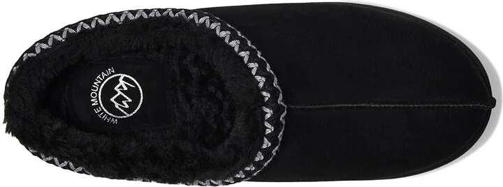 White Mountain Icebin Women's Slippers Black/Fabric : 7 B - Medium, Faux Fur/Polyester - Image 2