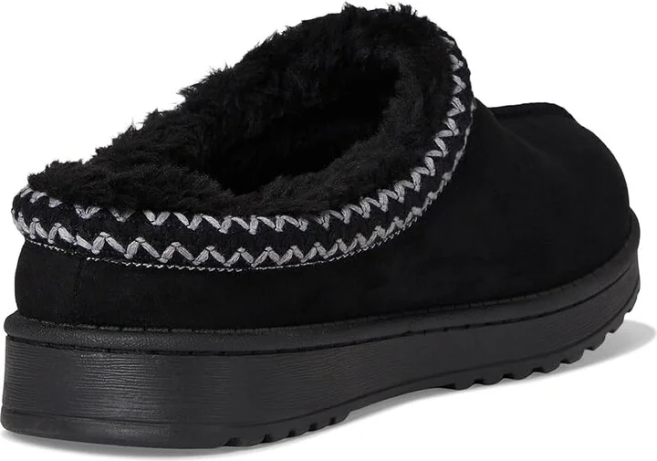 White Mountain Icebin Women's Slippers Black/Fabric : 7 B - Medium, Faux Fur/Polyester - Image 4