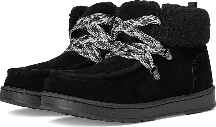 White Mountain Icebox Women's Boots Black/Suede : 6 B - Medium, Leather