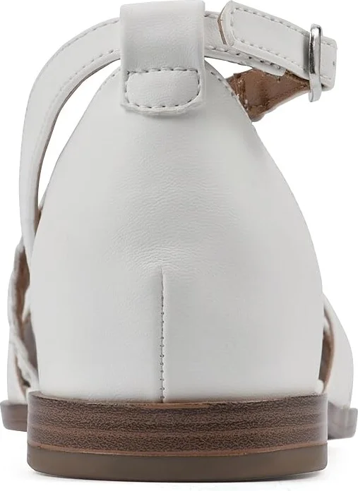 White Mountain Kika Women's Sandals White/Smooth : 9 M, Synthetic - Image 4