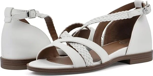 White Mountain Kika Women's Sandals White/Smooth : 9 M, Synthetic