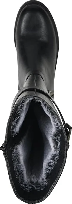 White Mountain Madilynn Women's Boots Black Smooth/Faux Fur : 7 M, Synthetic - Image 2