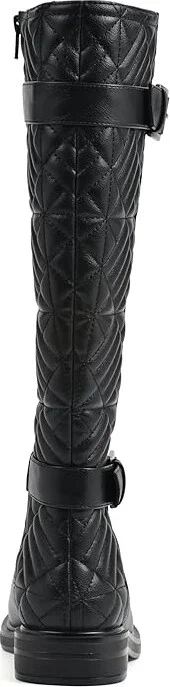 White Mountain Madilynn Women's Boots Black Smooth/Faux Fur : 7 M, Synthetic - Image 4