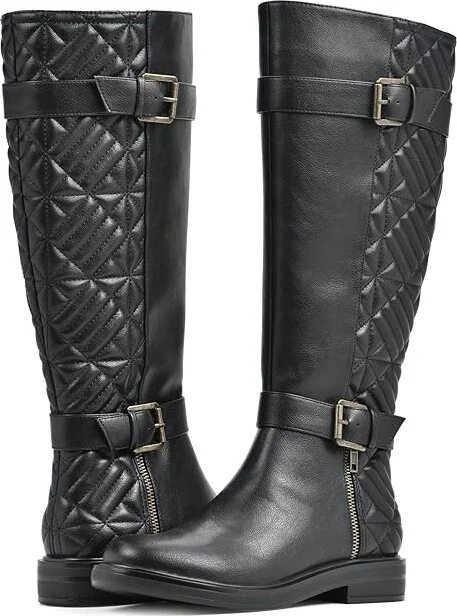 White Mountain Madilynn Women's Boots Black Smooth/Faux Fur : 7 M, Synthetic