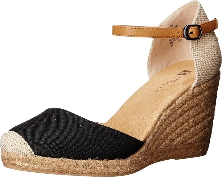 White Mountain Mamba Women's Wedge Shoes Black : 7.5 B - Medium, Textile - Image 2