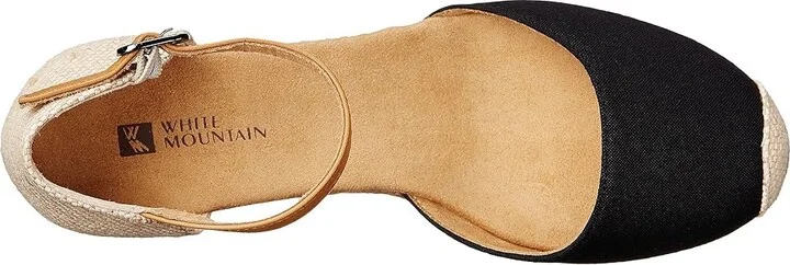 White Mountain Mamba Women's Wedge Shoes Black : 7.5 B - Medium, Textile - Image 3