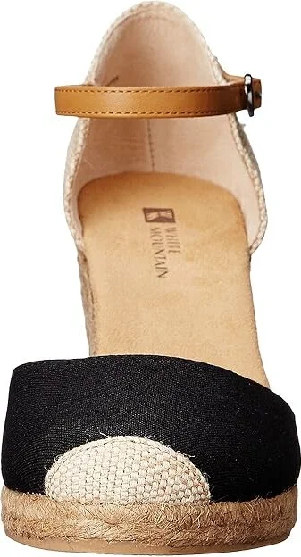 White Mountain Mamba Women's Wedge Shoes Black : 7.5 B - Medium, Textile - Image 6