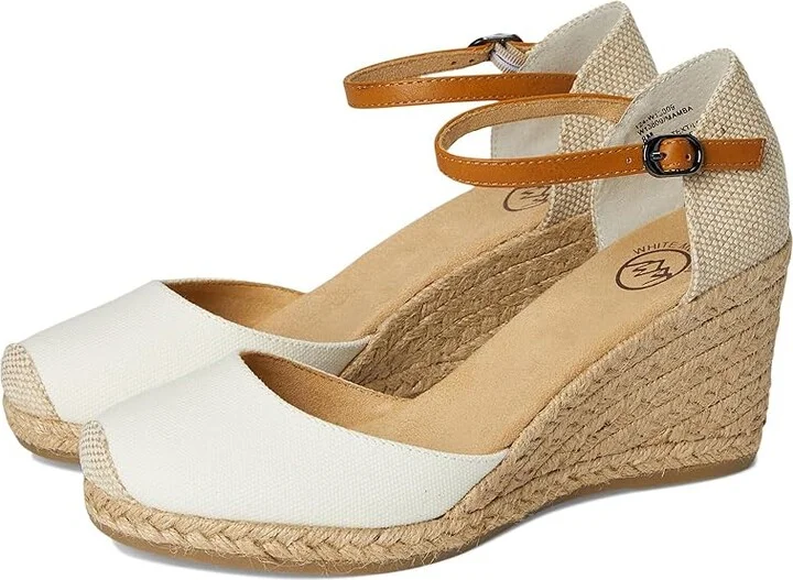 White Mountain Mamba Women's Wedge Shoes Natural/Fabric : 6.5 B - Medium, Textile