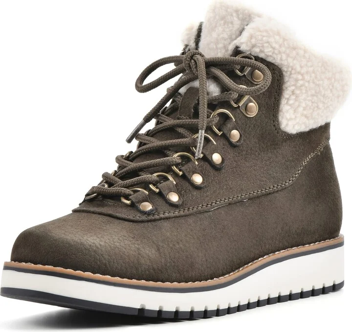 WHITE MOUNTAIN Shoes Cozy Women's Lace-up Hiker Bootie