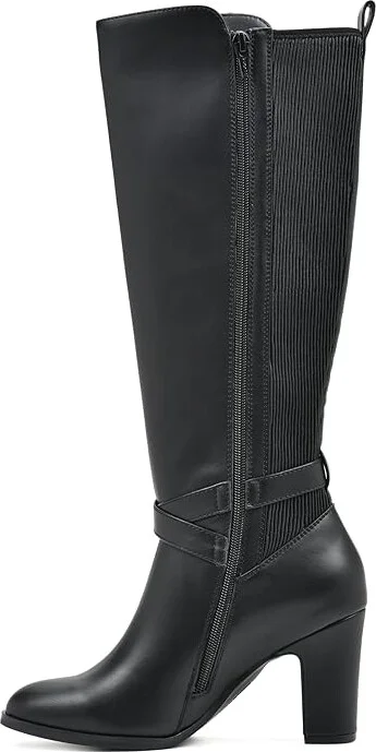 White Mountain Teals Women's Boots Black : 6 B - Medium, Synthetic - Image 5
