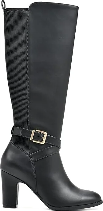 White Mountain Teals Women's Boots Black : 6 B - Medium, Synthetic - Image 6
