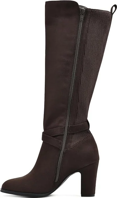 White Mountain Teals Women's Boots Dark Brown : 6 B - Medium, Synthetic - Image 5