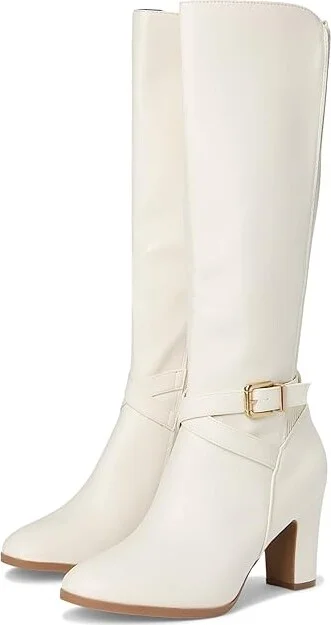 White Mountain Teals Women's Boots Ivory/Smooth : 7.5 B - Medium, Synthetic