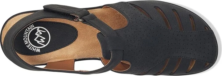White Mountain Vie Women's Slippers Black/Buc : 7 B - Medium, Synthetic - Image 2
