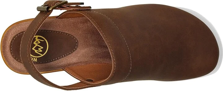 White Mountain Viewable Women's Slippers Brown/Pull Up : 6 B - Medium, Polyester - Image 2