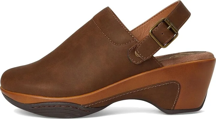 White Mountain Viewable Women's Slippers Brown/Pull Up : 6 B - Medium, Polyester - Image 6