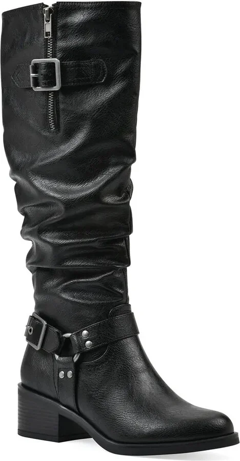 White Mountain Wide Width Cushion Wide Calf Riding Boot