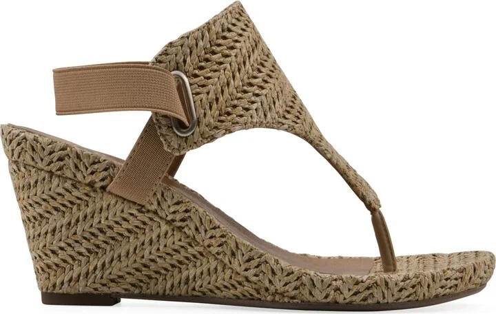 White Mountain Women's All Dres Round Toe Wedge Sandals - Image 2