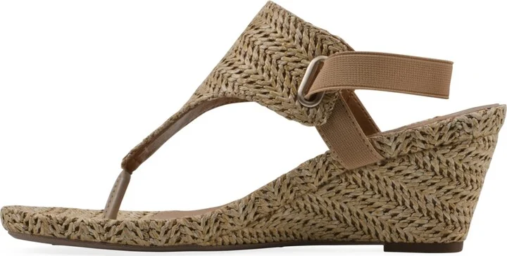 White Mountain Women's All Dres Round Toe Wedge Sandals - Image 5