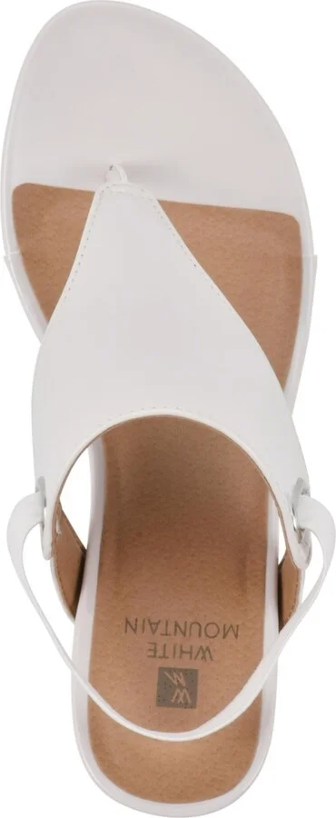 White Mountain Women's All Dres Wedge Sandals - Eggshell, Patent, Smooth - Image 4