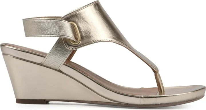 White Mountain Women's All Dres Wedge Sandals - Eggshell, Patent, Smooth - Image 7