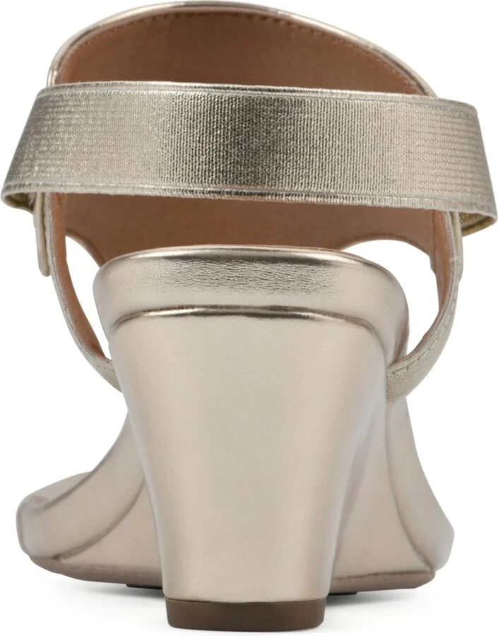 White Mountain Women's All Dres Wedge Sandals - Eggshell, Patent, Smooth - Image 8
