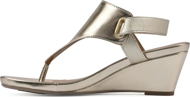 White Mountain Women's All Dres Wedge Sandals - Eggshell, Patent, Smooth - Image 11