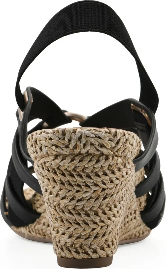 White Mountain Women's Ataps Round Toe Wedge Sandals - Image 8