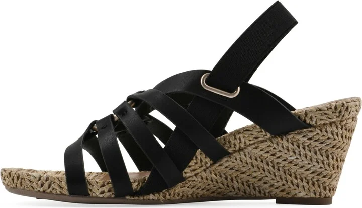 White Mountain Women's Ataps Round Toe Wedge Sandals - Image 11