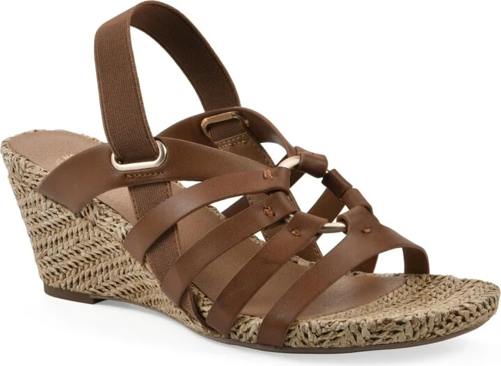 White Mountain Women's Ataps Round Toe Wedge Sandals