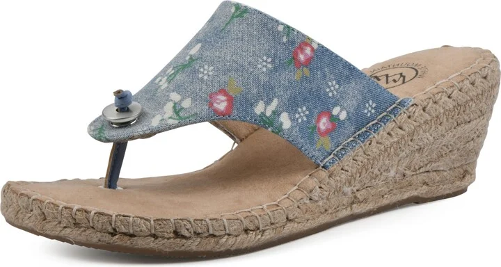 WHITE MOUNTAIN Women's Beachball Espadrille Wedge Sandal