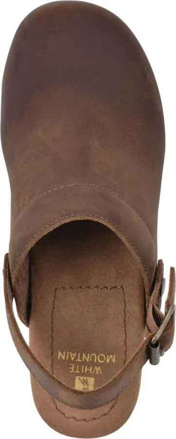 White Mountain Women's Being Slingback Platform Clogs - Brown, Leather - Image 4