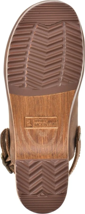 White Mountain Women's Being Slingback Platform Clogs - Brown, Leather - Image 5