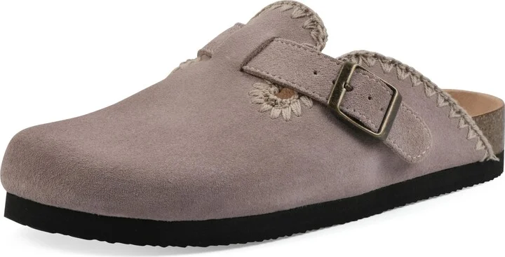 WHITE MOUNTAIN Women's Bendees Contrast-Stitched Signature Comfort-Molded Footbed Clog