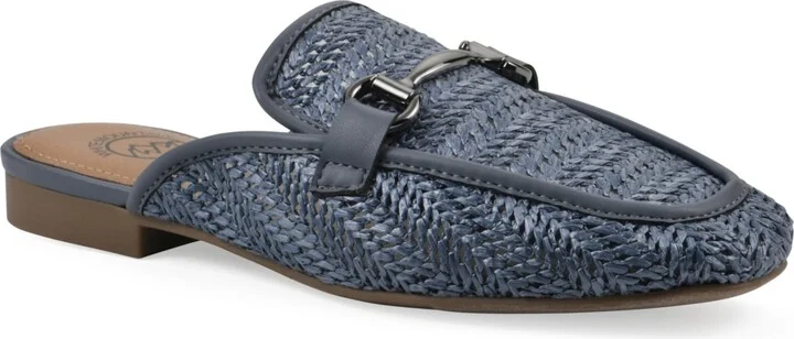 White Mountain Women's Bobbin Slip-On Mules
