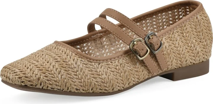 WHITE MOUNTAIN Women's Bocage Double-Strap Flat
